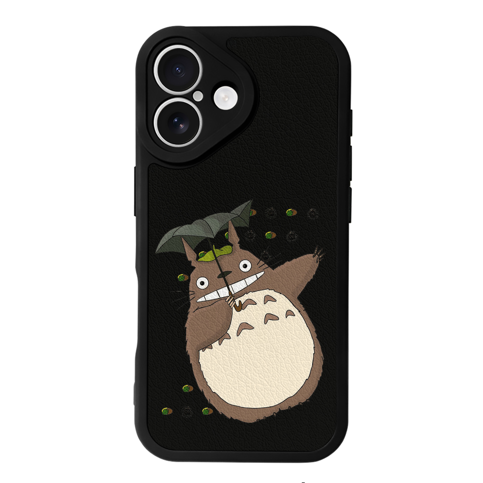 （画像用） となりのトトロ 草壁メイ 草壁サツキ My Neighbor Totoro Satsuki Kusakabe Mei Kusakabe 【iPhone 16シリーズ対応】シリコンスマホケース（レザー調） 材質：シリコン